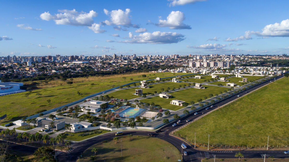 Projeção do Loteamento Fechado Vila Real Exclusive, no bairro Jardim Inconfidência, em Uberlândia.
